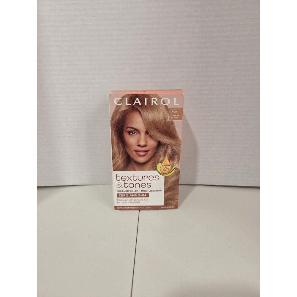 Clairol Textures & Tones 7G Luminous Blonde Permanent Hair Dye, Ammonia-Free
